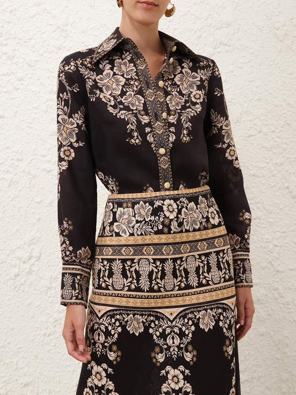 Ornate Garden Tapestry Shirt