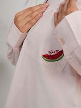 Watermelon Poplin Shirt – Blush Pink