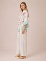 Siorai Ivory Iris Royal Crepe Printed Co-ord Set
