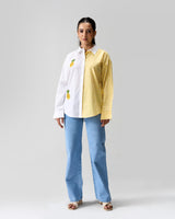 Pineapple Crush Applique and Hand Embroidered Shirt