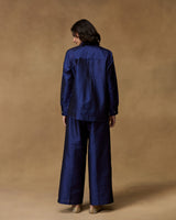 Bleu Elegance Hand Embroidered Co-ord Set