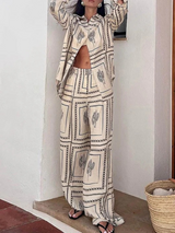 Desert Oasis Royal Crape Co-ord Set