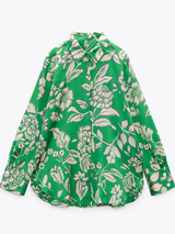 Emerald Drift Royal Crepe Shirt – Emerald Green