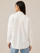 Owl Embroidered Oversized Shirt