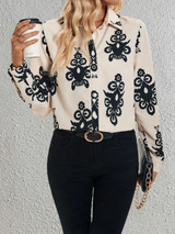 Noir Bloom Button-Up Shirt