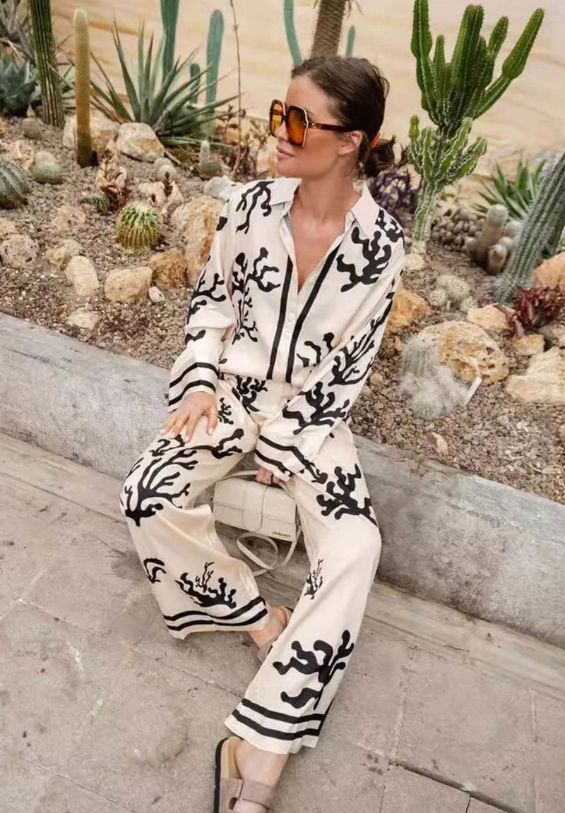 Coral Noir Co-ord Set