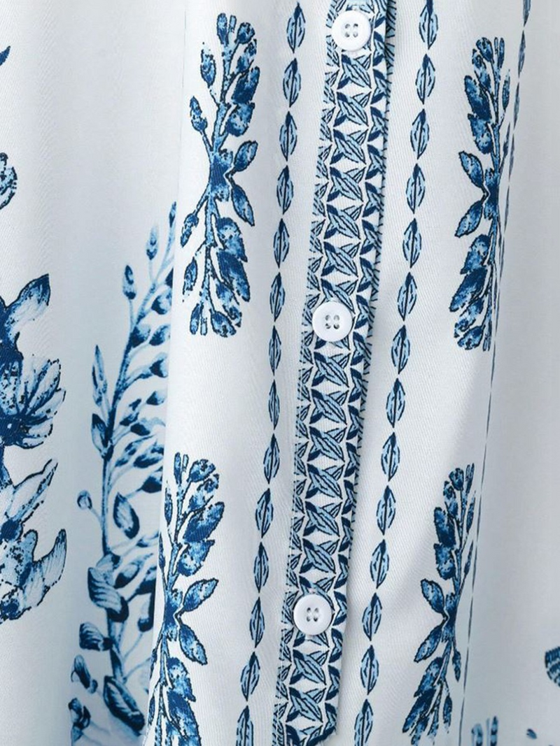 Blue & White Botanical Co-ord Set