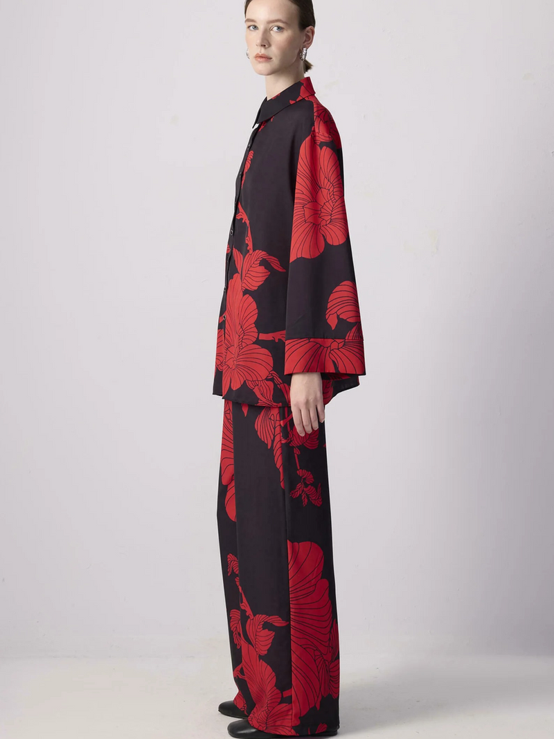 Crimson Bloom Co-ord Set