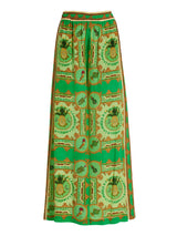 Tropical Baroque Printed Royal Crape Co-ord Set – Green