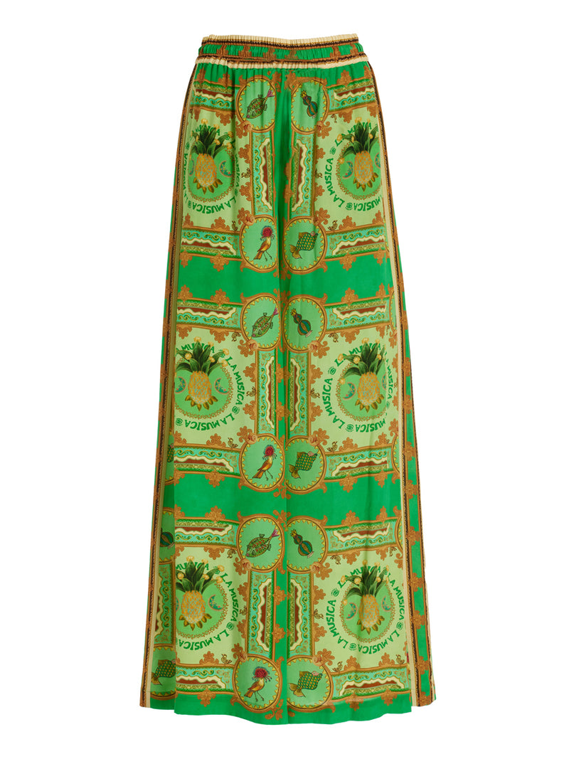 Tropical Baroque Printed Royal Crape Co-ord Set – Green