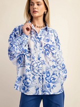 Indigo Baroque Shirt