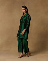 Emerald Pearl Hand Embroidered Co-ord Set