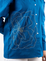 Big Bloom Blue Shirt