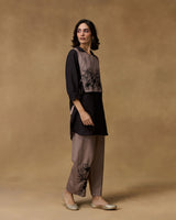 Taupe Muse Hand Embroidered Co-ord Set