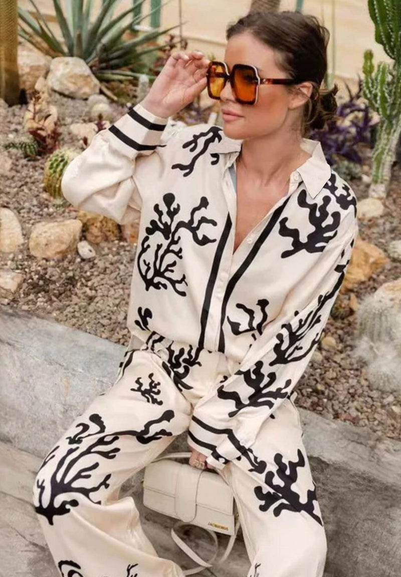 Coral Noir Co-ord Set