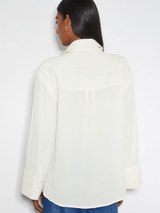 Blooming Elegance Royal Crepe Shirt – Ivory