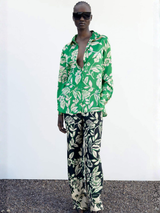 Emerald Drift Royal Crepe Shirt – Emerald Green