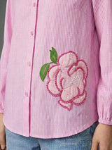 Soft Rose Statement Shirt
