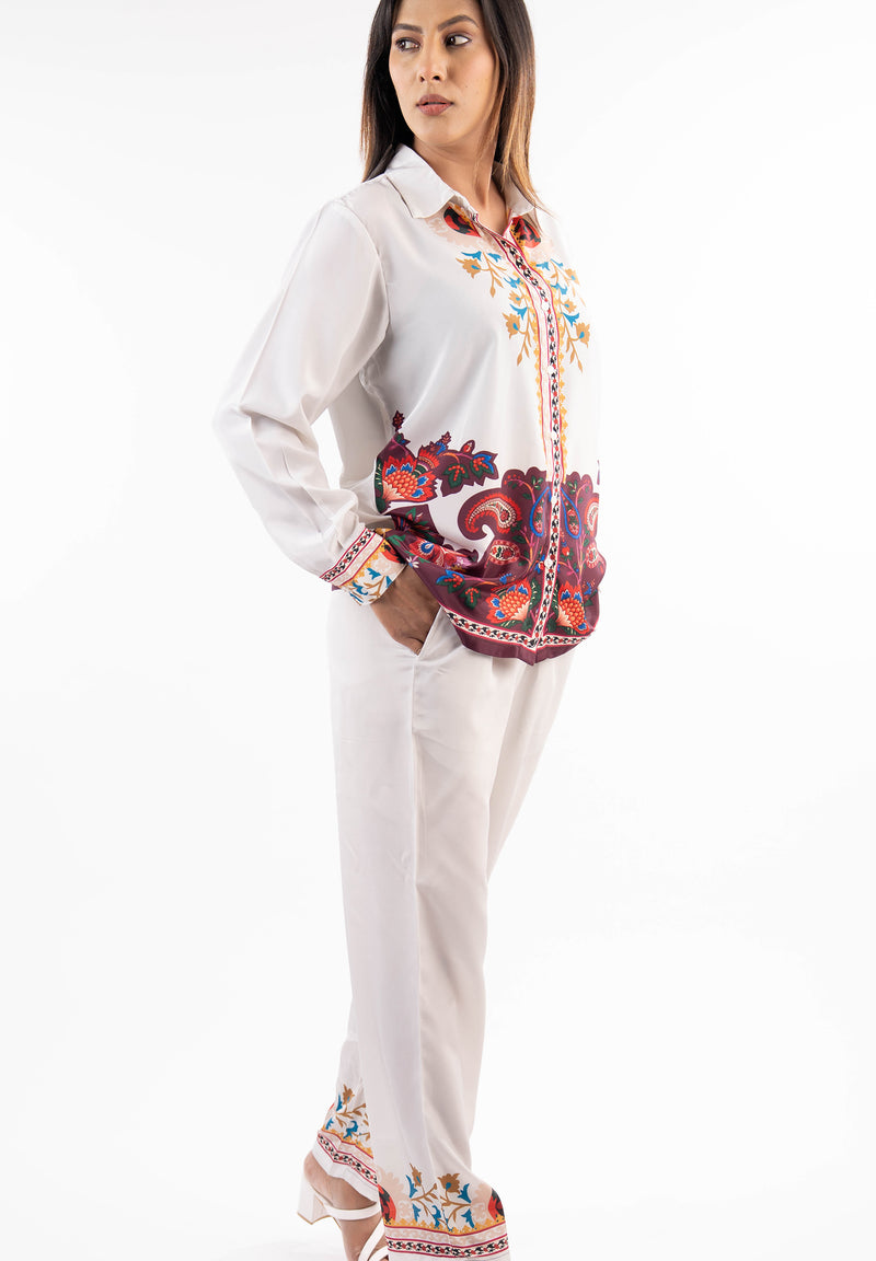 Ivory Paisley Garden Co-ord Set