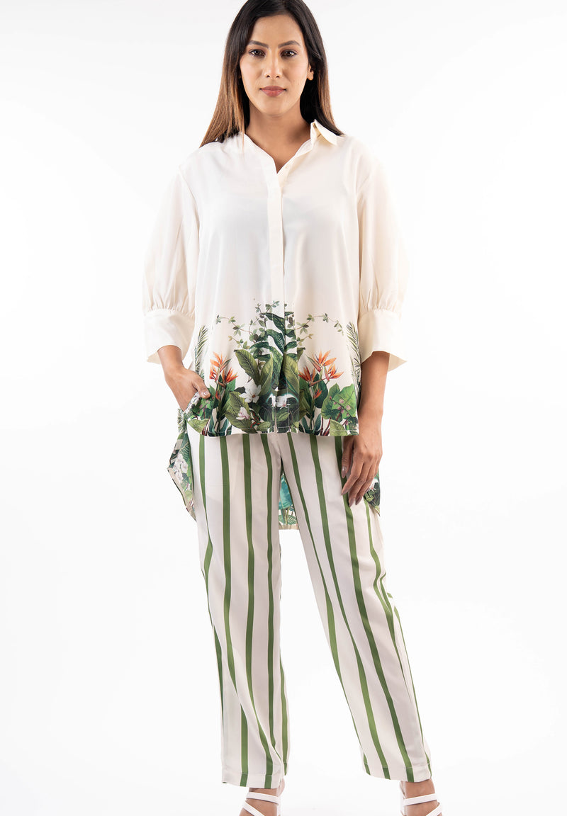 Tropical Garden Striped Co-ord Set