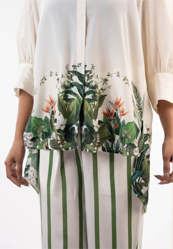 Tropical Garden Striped Co-ord Set
