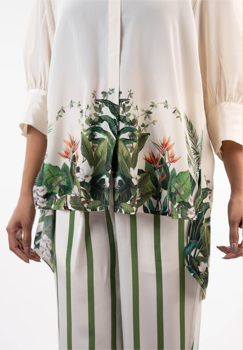 Tropical Garden Striped Co-ord Set