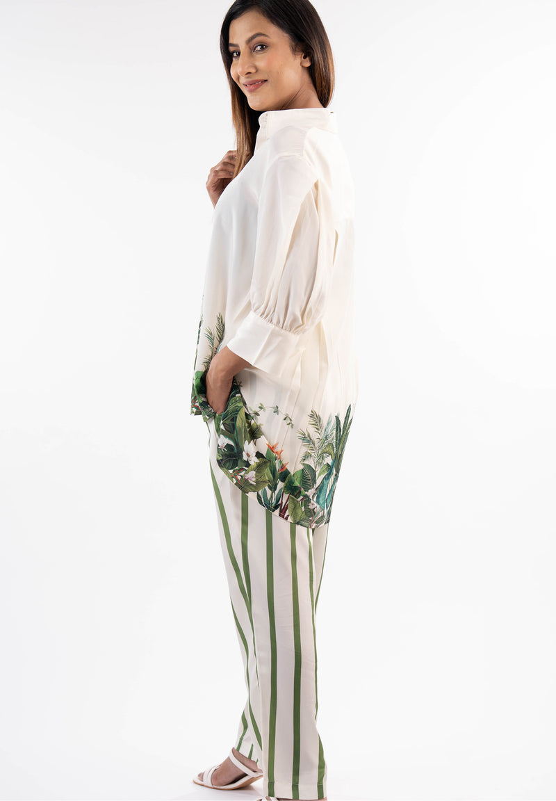 Tropical Garden Striped Co-ord Set