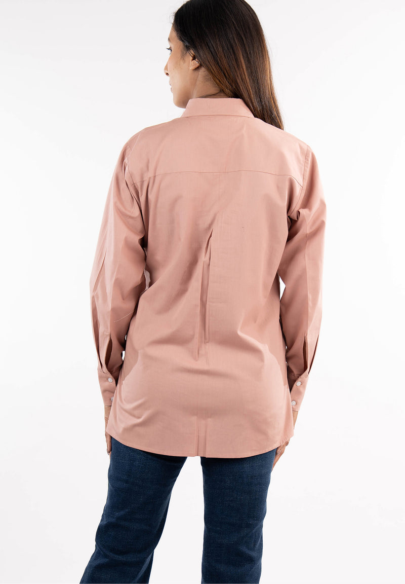 White Medallion Blush Pink Shirt