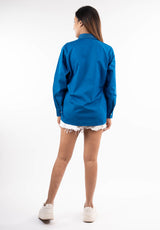 Big Bloom Blue Shirt