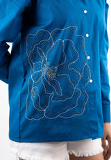 Big Bloom Blue Shirt