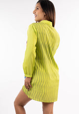 Lime Pop-Art Shirt Dress